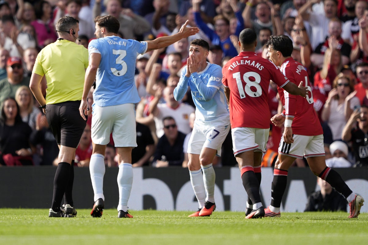 Manchester City Edge United Amid Foden Red Card and VAR Controversy